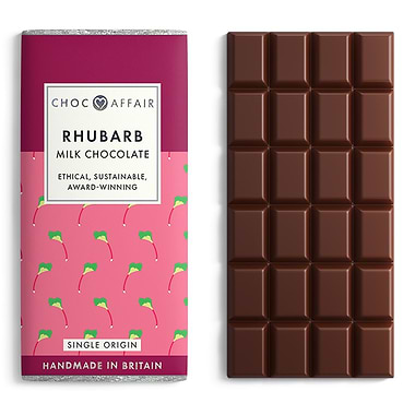 Choc Affair Rhubarb Milk Chocolate 90g