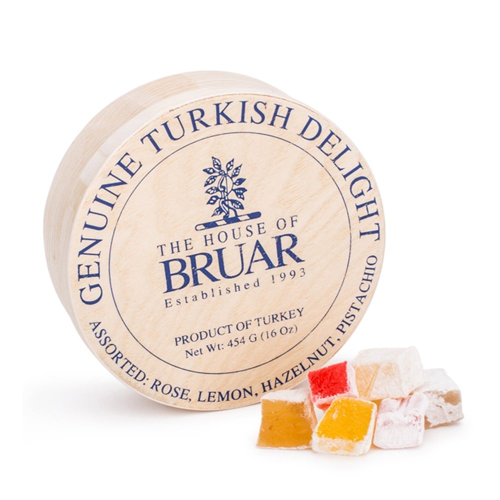 The House of Bruar Turkish Delight Wooden Drum 454g