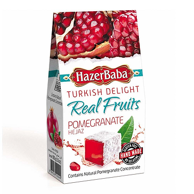 Hazer Baba Real Fruits Pomegranate Turkish Delight Carton 100g