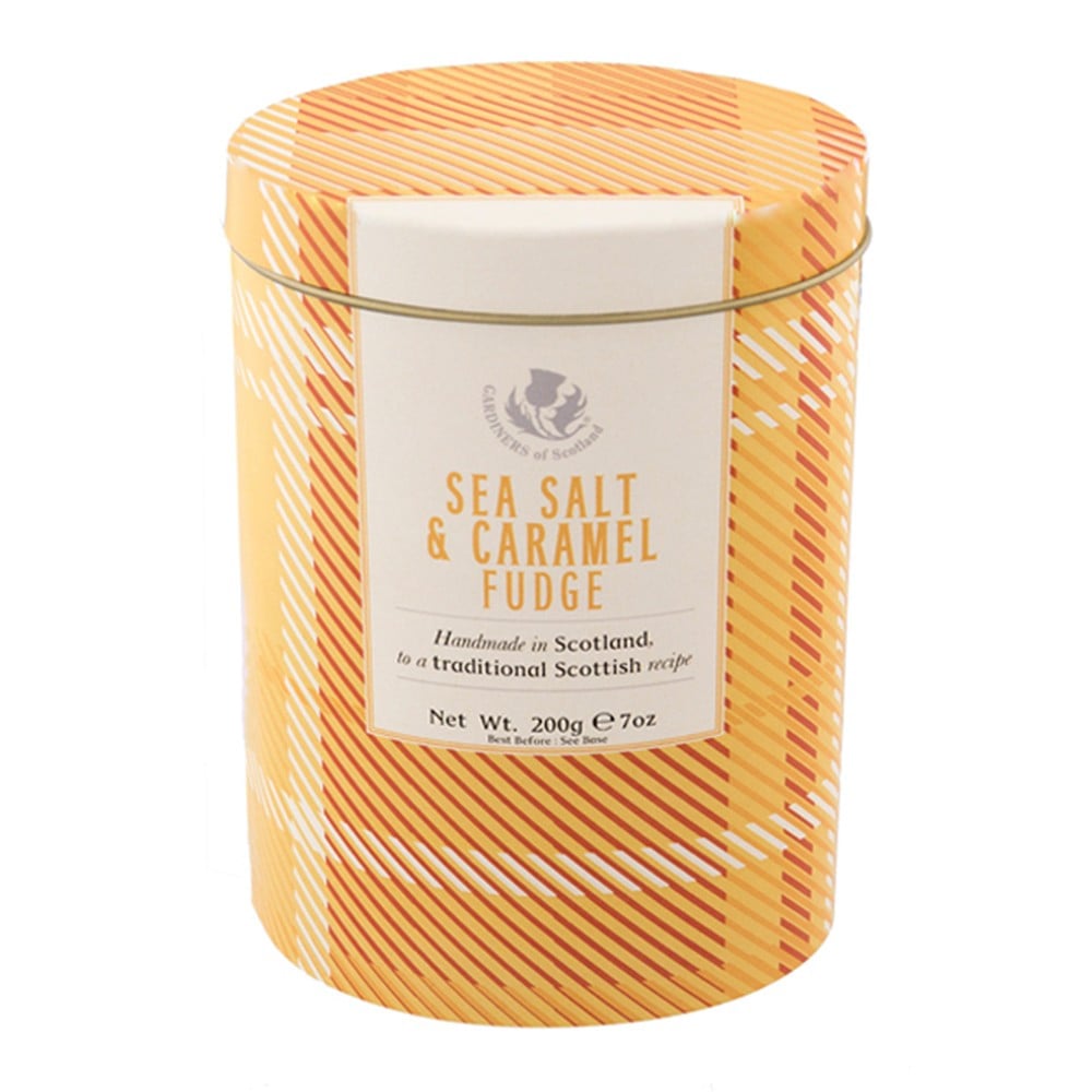 Gardiners Sea Salt & Caramel Fudge Tartan Tin 200g