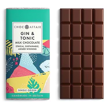 Choc Affair Gin & Tonic Milk Chocolate 90g