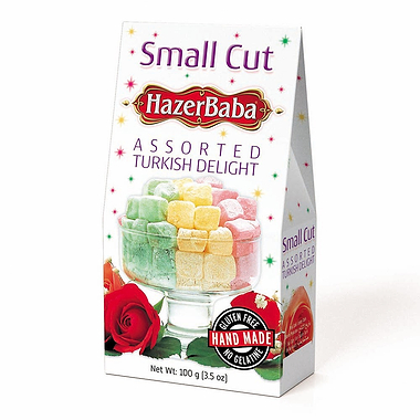 Hazer Baba Assorted Turkish Delight Small Cut Carton 100g