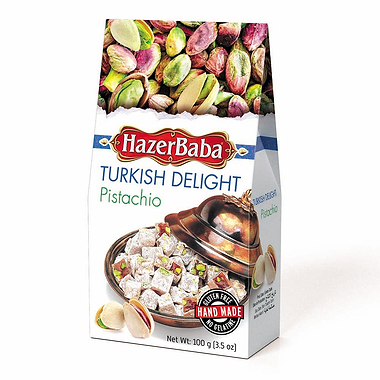 Hazer Baba Pistachio Turkish Delight Carton 100g