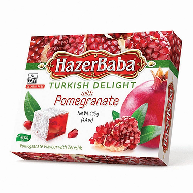 Hazer Baba Pomegranate Turkish Delight Carton 125g