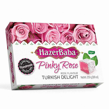 Hazer Baba Pinky Rose Turkish Delight Carton 250g