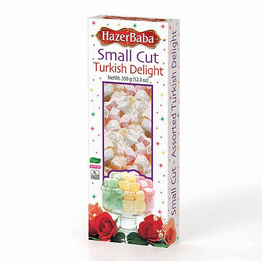 Hazer Baba Rose, Lemon and Mint Turkish Delight Small Cut Carton 350g