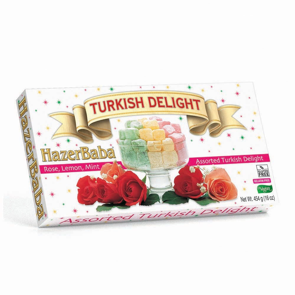 Hazer Baba Rose, Lemon and Mint Turkish Delight Carton 454g