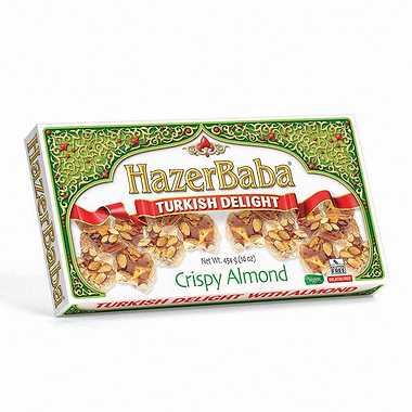 Hazer Baba Crispy Almond Turkish Delight Carton 454g