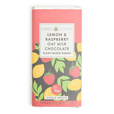 Choc Affair Lemon & Raspberry Oat Milk Chocolate 90g