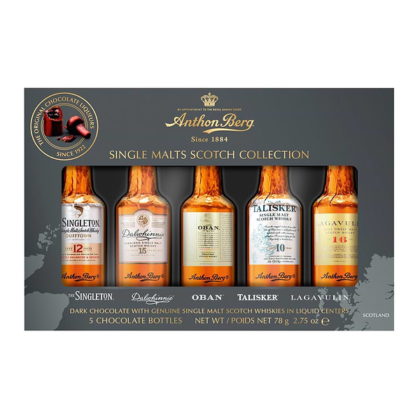 Anthon Berg 5 Chocolate Whisky Liqueurs 78g