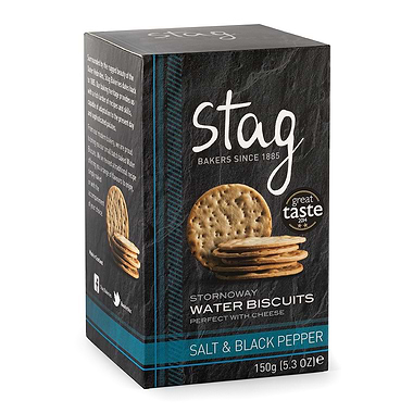 Sea Salt & Black Pepper Water Biscuits 150g