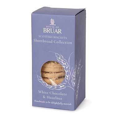 House of Bruar White Chocolate & Hazelnut All Butter Shortbread 150g