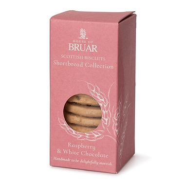 House of Bruar Raspberry & White Chocolate All Butter Shortbread 150g