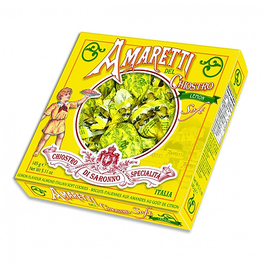 Amaretti Del Chiostro Soft Lemon Amaretti Square Gift Box 145g