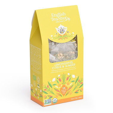 English Tea Shop Lemongrass, Citrus & Ginger Tea- Pyramid 45g