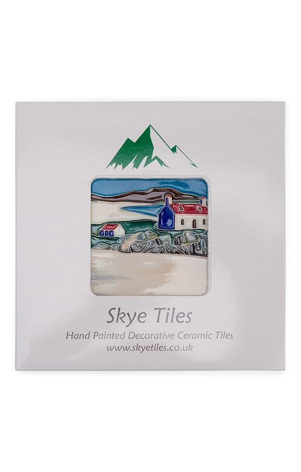 Large Painted Ceramic Tile