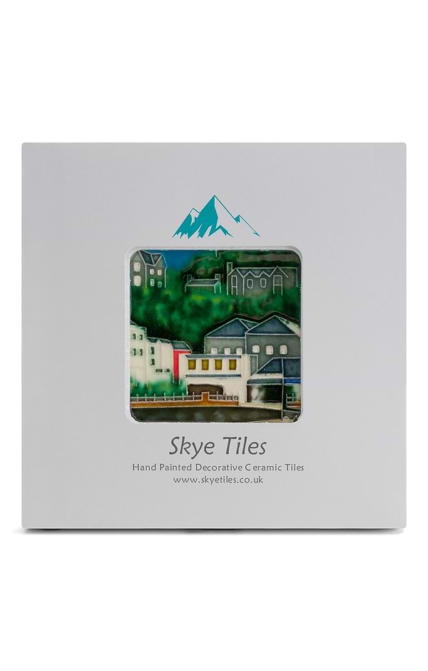 Large Painted Ceramic Tile