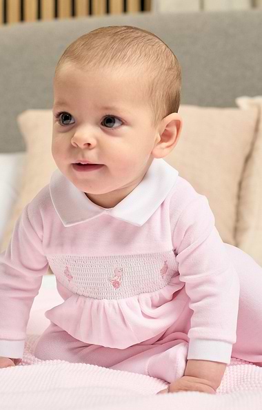 Baby Spintop & Track Velour Sleepsuit