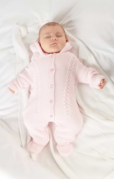 Baby Cable Knit Pramsuit