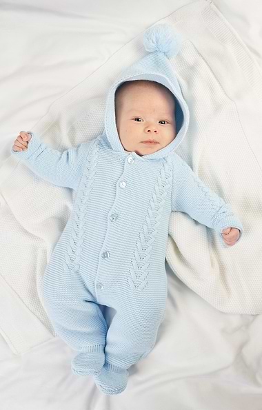 Baby Cable Knit Pramsuit