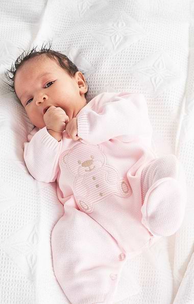 Baby Teddy Bear Knit Onesie