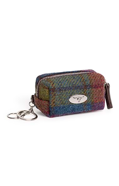 Ladies Harris Tweed® Fara Zip Pouch Keyring