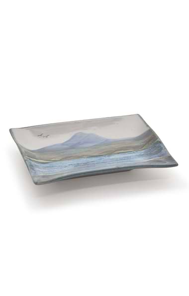 Highland Stoneware Small Rectangular Landscape Plate