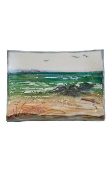 Highland Stoneware Small Rectangular Landscape Plate
