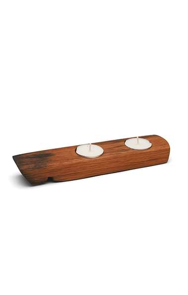 Whisky Barrel Double Tealight Holder