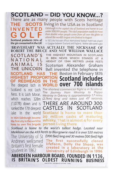 Scottish Pure Cotton Tea Towel