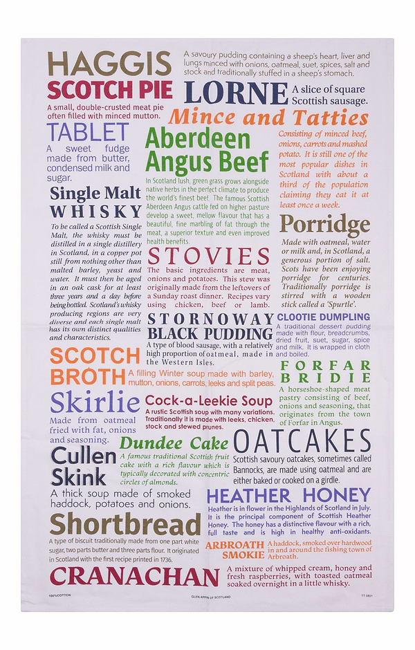 Scottish Pure Cotton Tea Towel