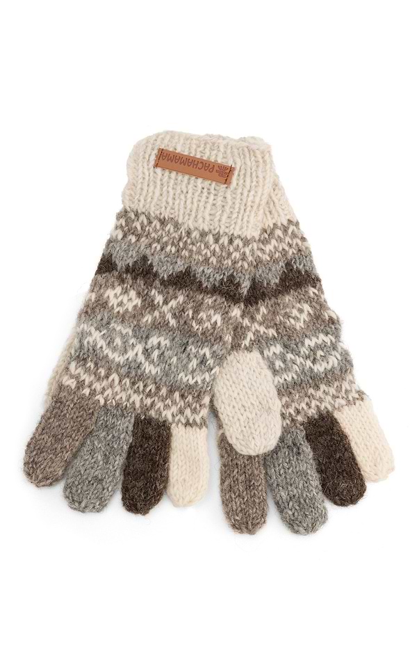 Ladies Pachamama Pure Wool Classic Fairisle Gloves