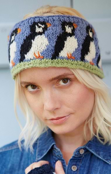 Ladies Pachamama Pure Wool Puffin Headband