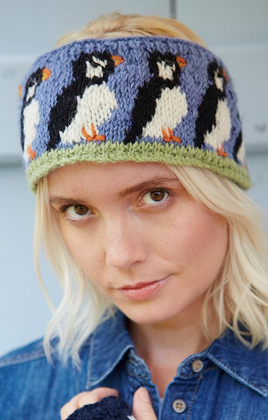 Ladies Pachamama Pure Wool Puffin Headband
