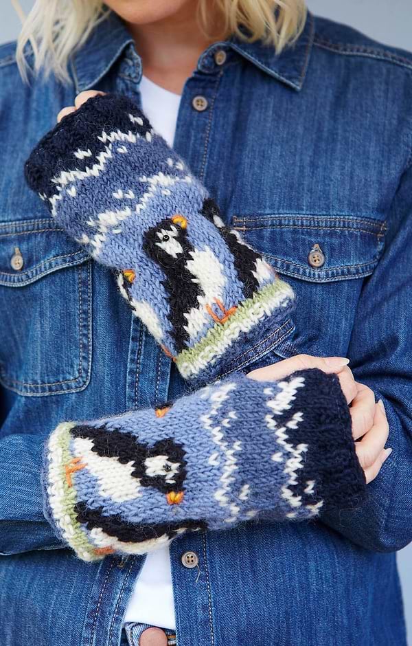 Ladies Pachamama Pure Wool Puffin Handwarmers