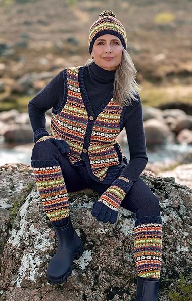 Ladies Pachamama Pure Wool Colorado Legwarmers