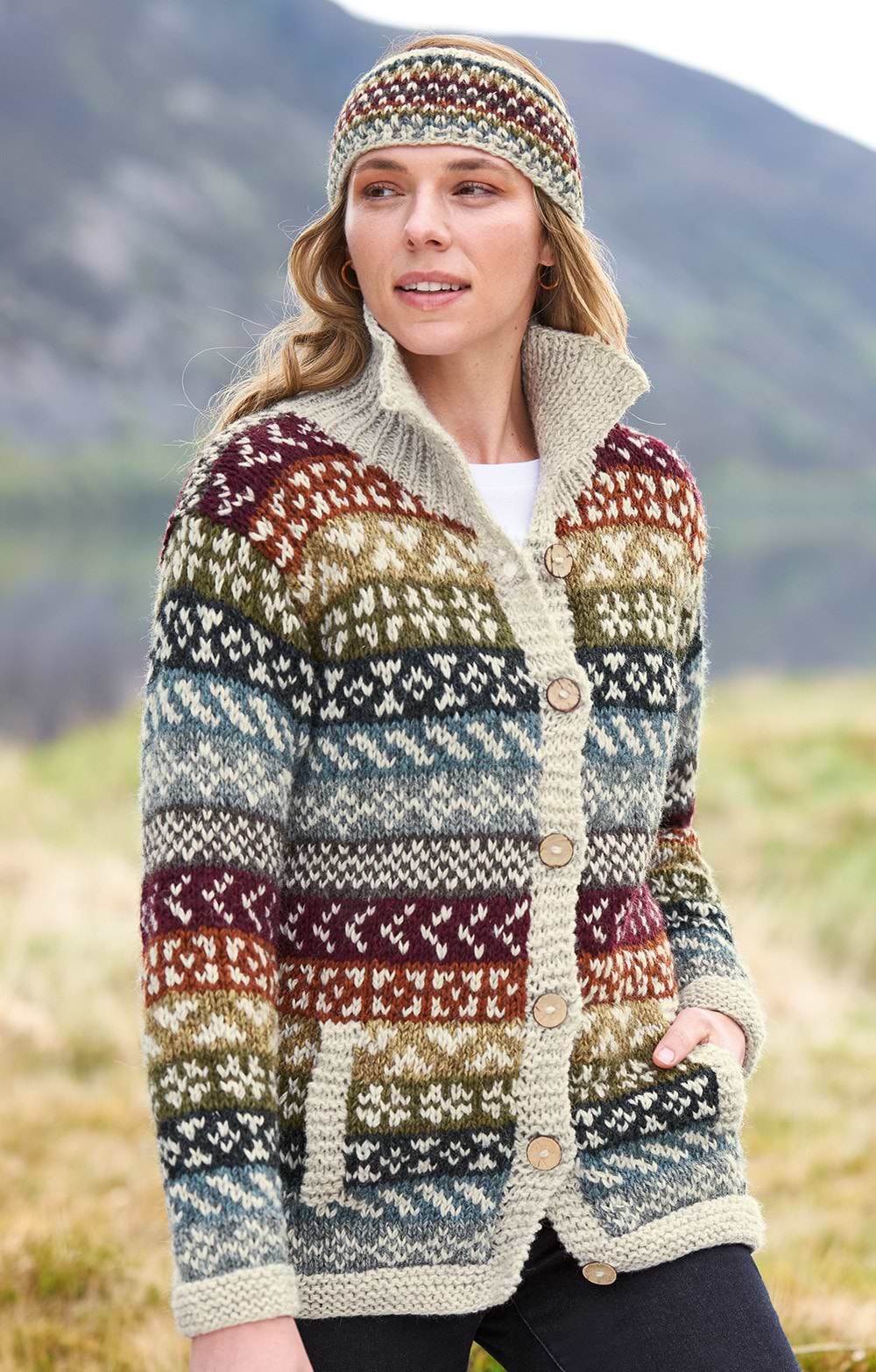 Half Circle Cabi White Sweater Ladies Pure Wool Pachamama