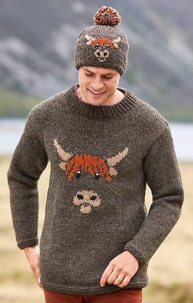 Pachamama Pure Wool Highland Cow Sweater