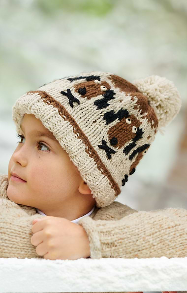 Child's Hand-Knitted Bobble Beanie Hat