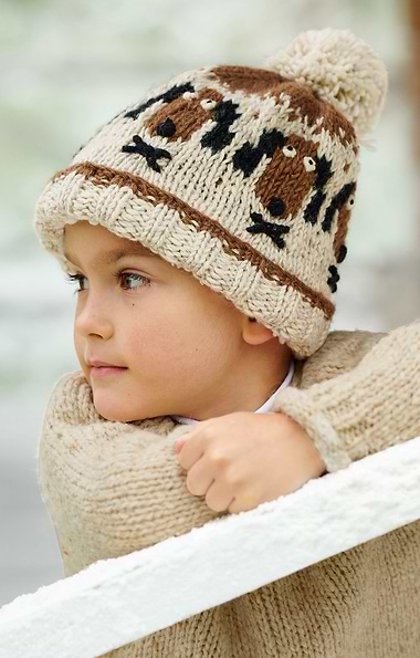 Child's Hand-Knitted Bobble Beanie Hat