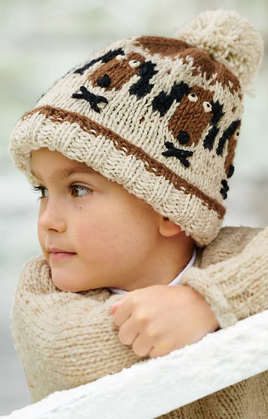 Child's Hand-Knitted Bobble Beanie Hat