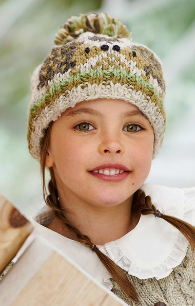 Child's Hand-Knitted Bobble Beanie Hat