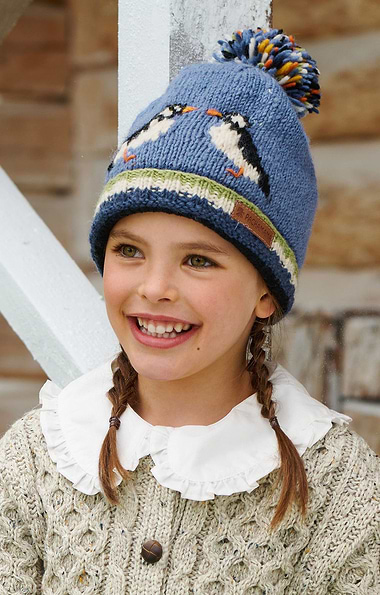Child's Hand-Knitted Bobble Beanie Hat