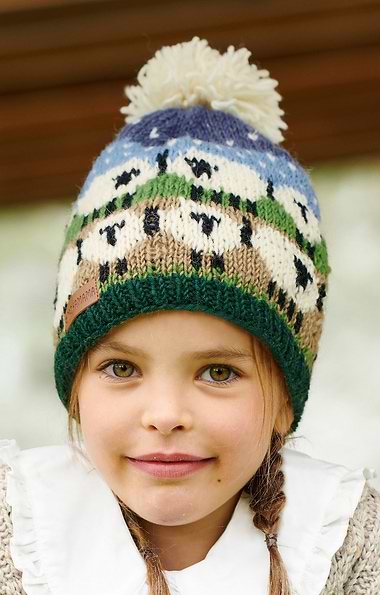 Child's Hand-Knitted Bobble Beanie Hat