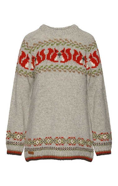 Ladies Pachamama Pure Wool Squirrel Sweater