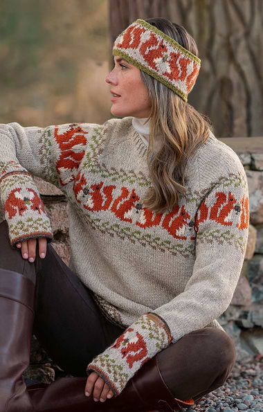 Ladies Pachamama Pure Wool Squirrel Sweater