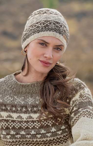 Ladies Pachamama Pure Wool Classic Fairisle Beanie