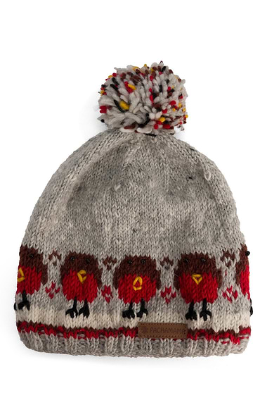 Ladies Pachamama Pure Wool Robin Bobble Beanie