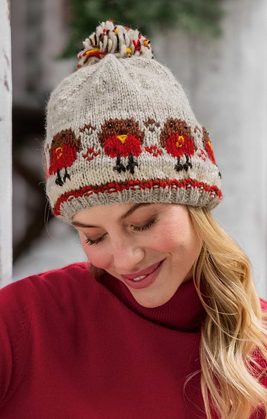 Ladies Pachamama Pure Wool Robin Bobble Beanie