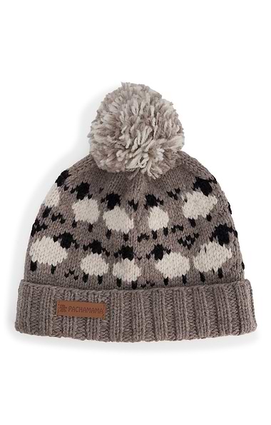 Ladies Pachamama Pure Merino Sheep Bobble Beanie